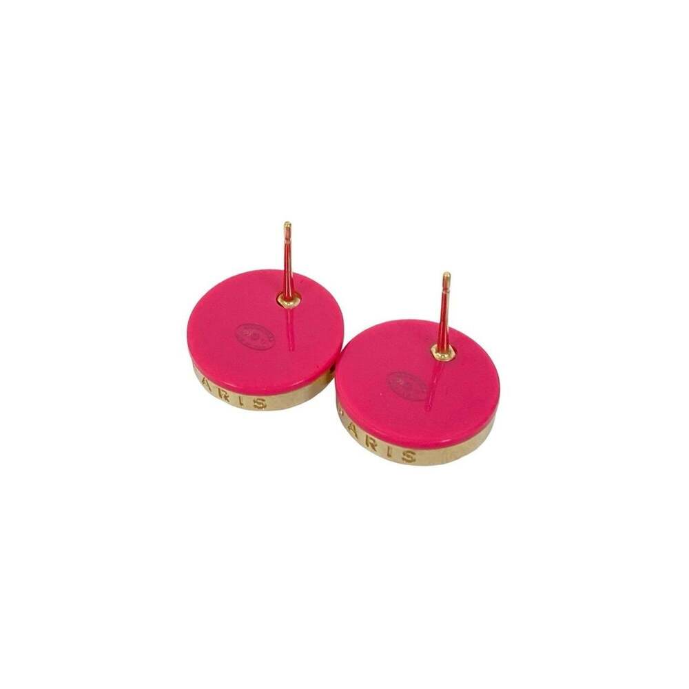 CHANEL Authentic Pink Logo Earrings - Picture 7 of 7